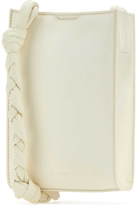 Jil Sander Clutches for Women Jil Sander Ivory Leather Tangle Shoulder Bag