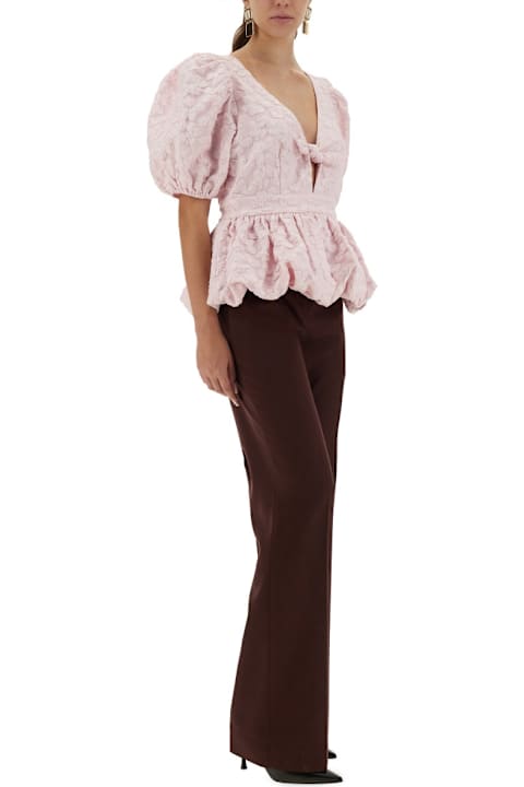 أدوات منزلية Rotate by Birger Christensen Top With Puff Sleeves
