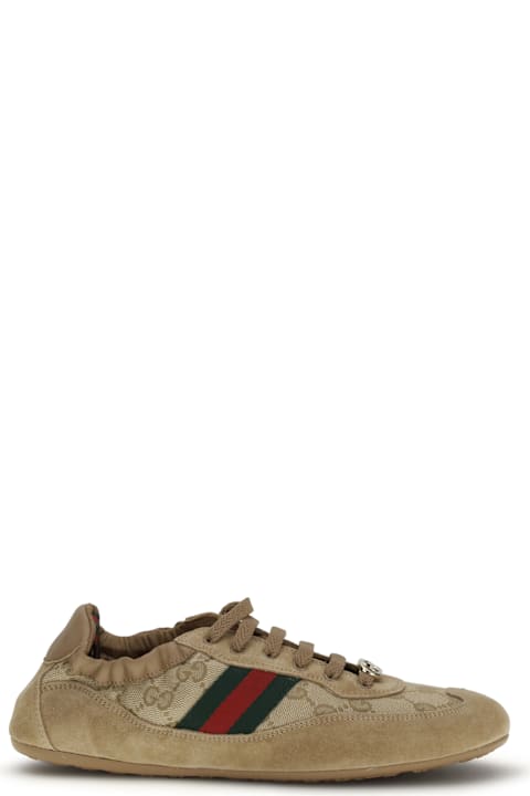 Gucci Shift Sneakers In Gg Fabric And Leather