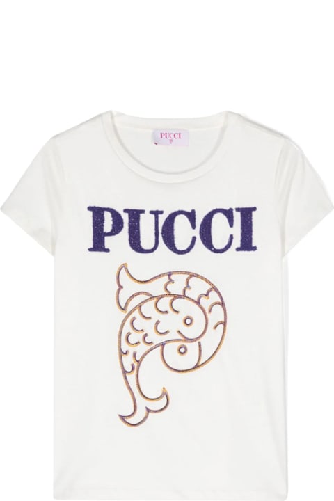 Pucci T-Shirts & Polo Shirts for Girls Pucci Emilio Pucci T-shirts And Polos White