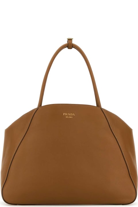 ウィメンズ バッグのセール Prada Caramel Leather Shopping Bag