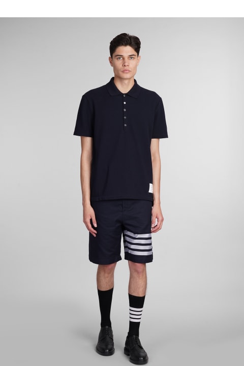 Thom Browne Pants for Men Thom Browne Shorts In Blue Cotton