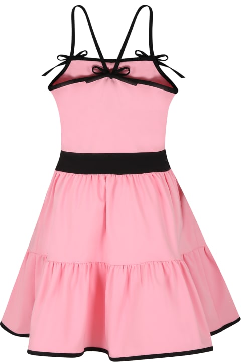 ガールズ MSGMのワンピース＆ドレス MSGM Pink Dress For Girl With Logo
