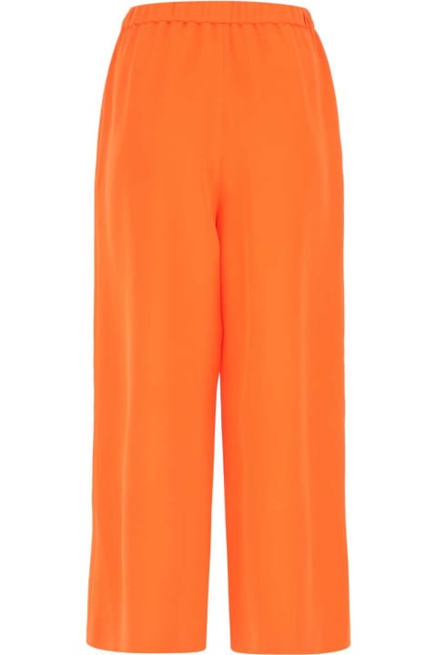 Fashion for Women Valentino Garavani Orange Crepe Culotte Pant