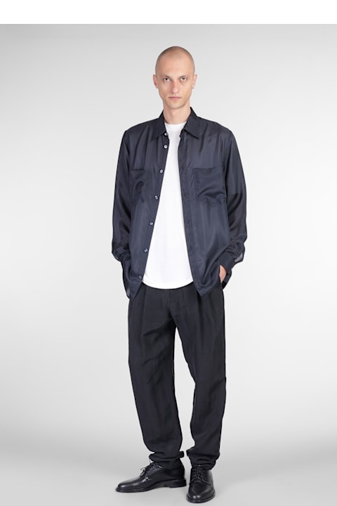 Emporio Armani for Men Emporio Armani Shirt In Blue Silk