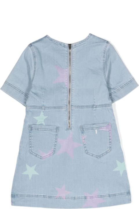 Fashion for Girls Stella McCartney Kids Denim T-shirt Dress With Star Print