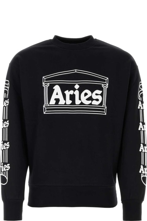 Aries Clothing for Men Aries Black Cotton Sweatshirt