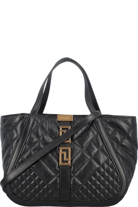 Bags Sale for Women Versace Small Tote Quilted Leather