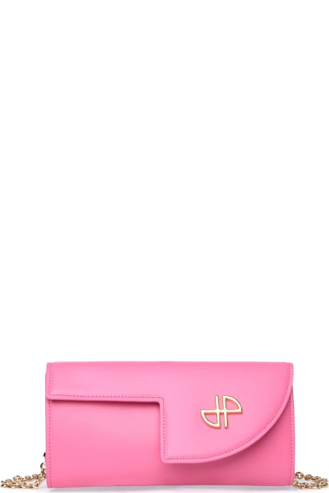 Shoulder Bags for Women Patou 'jp' Pink Leather Crossbody Bag