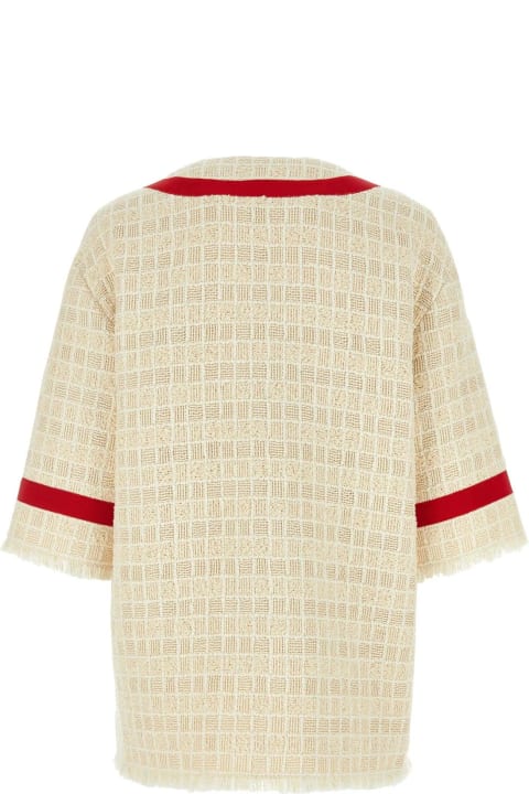 Sweaters for Women Gucci Sand Tweed Blazer