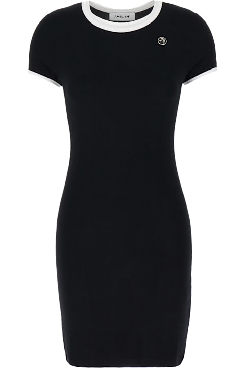 AMBUSH for Women AMBUSH Black Viscose Stretch T-shirt Dress
