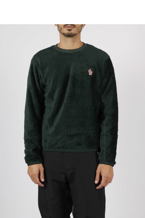Sweaters for Men Moncler Grenoble Logo Patch Knitted Jumper