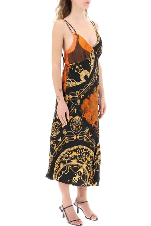 Fashion for Women Marine Serre Printed Silk Midi Dress