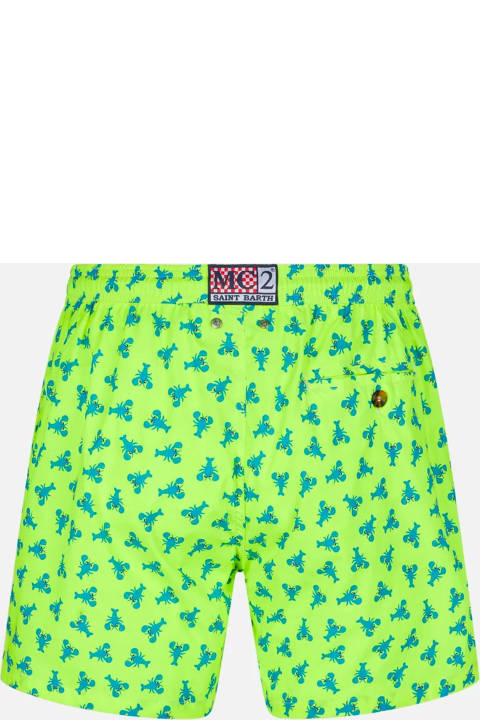 MC2 Saint Barth Swimwear for Men MC2 Saint Barth Man Light Fabric Comfort Swim Shorts With Lobster Print