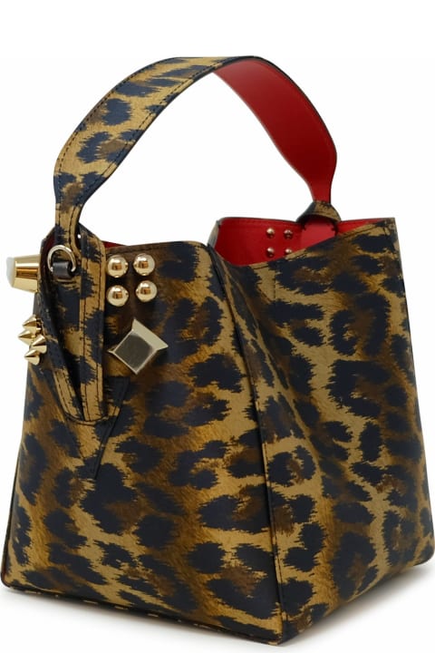 Fashion for Women Christian Louboutin Christian Louboutin Leopard Crepe Satin Cabachic Mini Bucket Bag