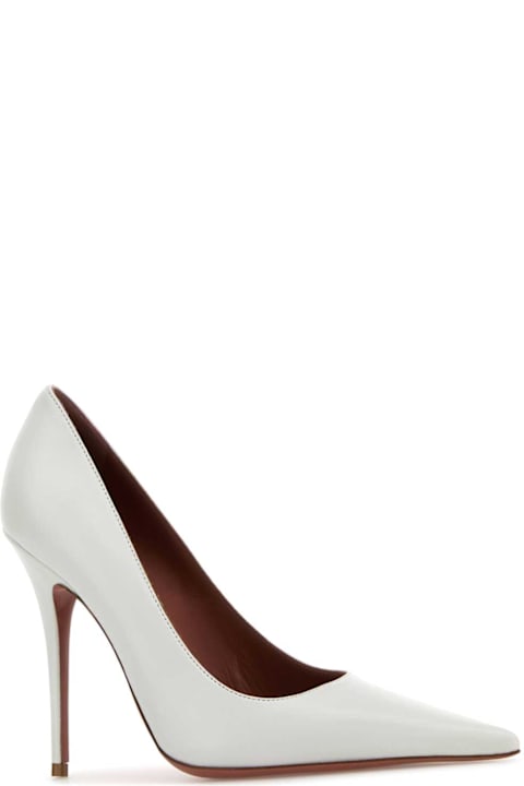 Amina Muaddi for Women Amina Muaddi White Nappa Leather Barbara Pumps