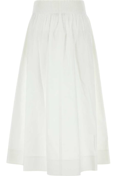 Tory Burch Skirts for Women Tory Burch White Stretch Poplin Skirt