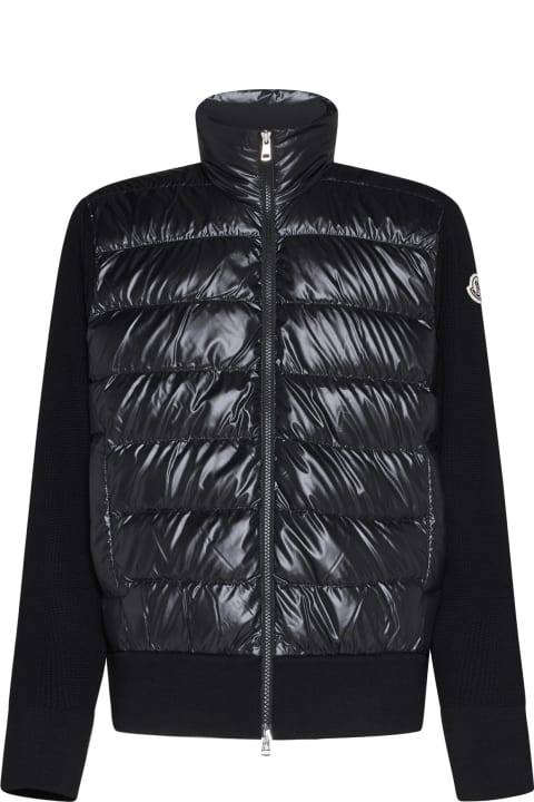 Moncler Coats & Jackets for Women Moncler Black Padded Cardigan
