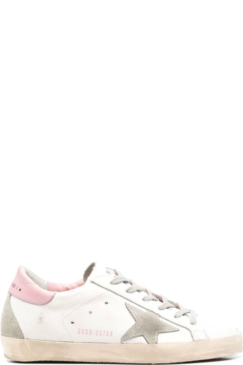 Shoes for Women Golden Goose Super-star Leather Upper And Heel Suede Star And Spur Cream Sole