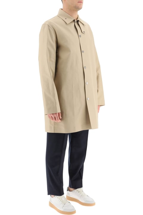 Coats & Jackets for Men A.P.C. Beige Thibault Cotton Raincoat