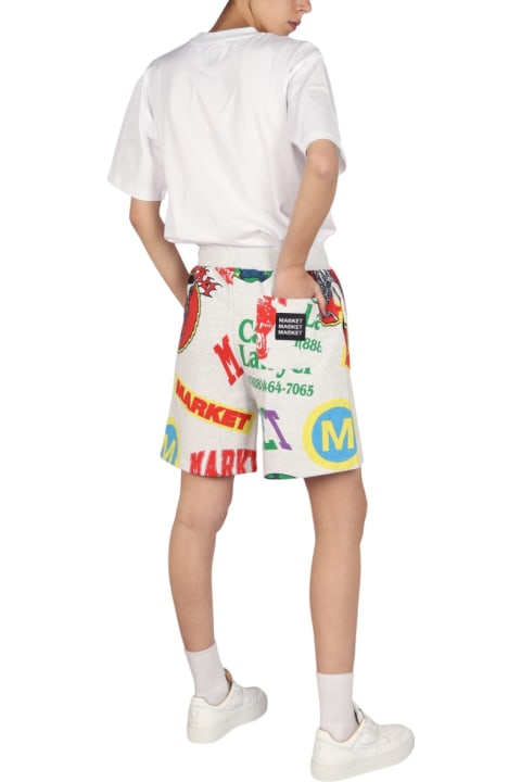 Market Pants for Men Market Bermuda With All Over Logo Print