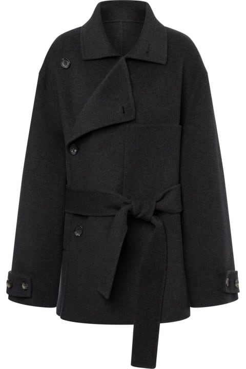 Philosophy di Lorenzo Serafini Coats & Jackets for Women Philosophy di Lorenzo Serafini Grey Wool Double-breasted Coat