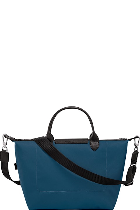 Longchamp for Men Longchamp 'le Pliage Energy Large' Blue Handbag With Adjustable And Removable Shoulder Bag And Embossed Logo On The Front In Ecoleather Woman