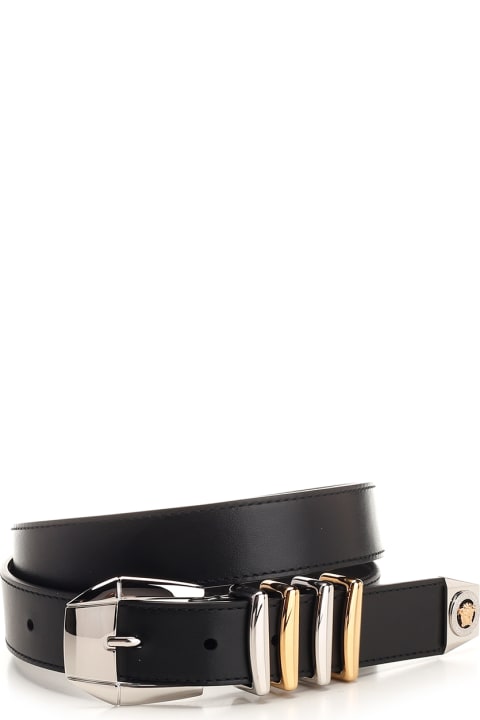 Belts for Men Versace Medusa-motif Buckle Fastened Belt