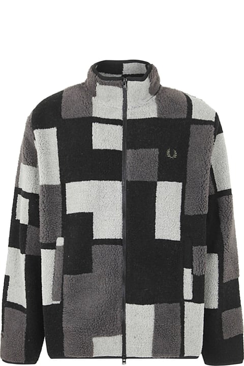 Fred Perry Sweaters for Men Fred Perry Fp Pixel Borg Fleece