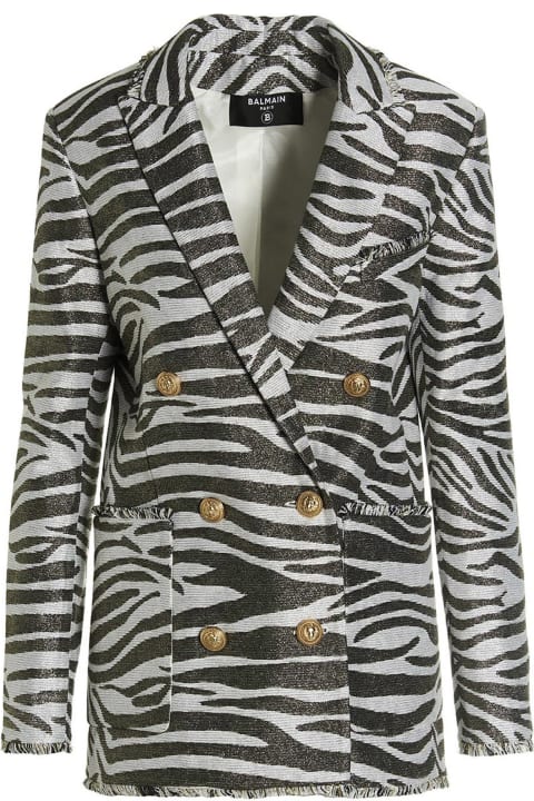 Balmain Clothing for Women Balmain Zebra Double-breasted Jacket