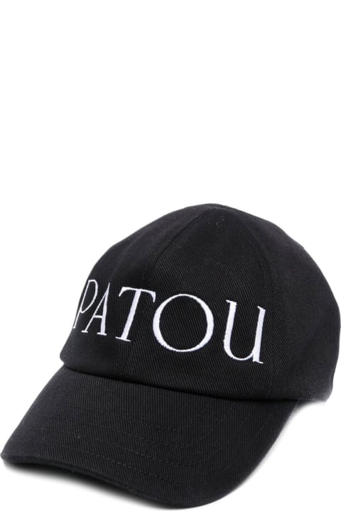 Hats for Women Patou Black Cotton Baseball Cap