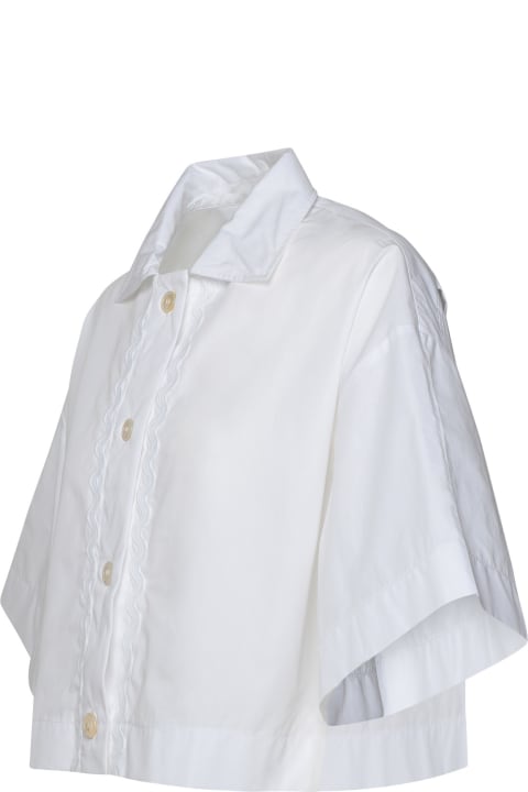 Patou for Women Patou Crop Shirt In White Cotton