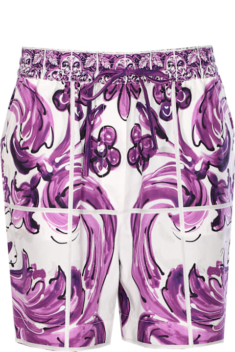 Homeware Dolce & Gabbana Maiolica Print Shorts