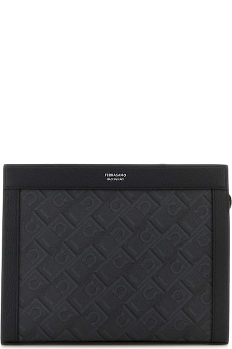 Ferragamo for Kids Ferragamo Printed Canvas Clutch