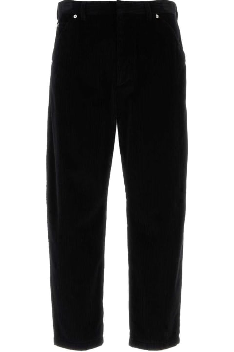 Pants for Men Prada Black Corduroy Pant