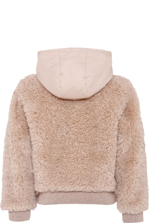 Homeware Moncler Beige Eco-fur For Kids With Logo
