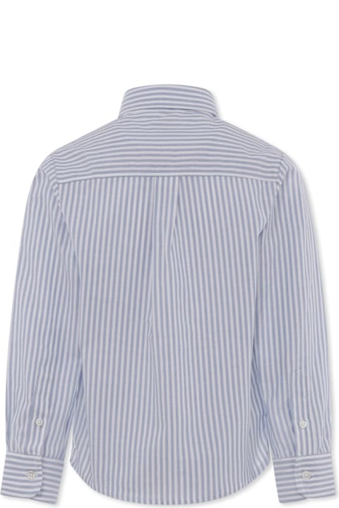 Eleventy for Boys Eleventy Light Blue Shirt For Boy With Logo