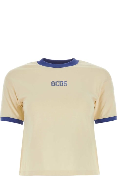 GCDS Topwear for Women GCDS Sand Cotton T-shirt