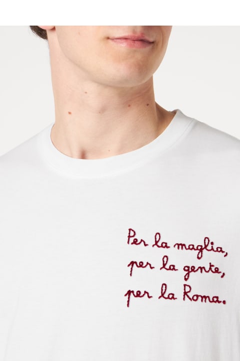 MC2 Saint Barth Clothing for Men MC2 Saint Barth Man T-shirt With Per La Maglia, Per La Gente, Per La Roma. Embroidery | As Roma Special Edition