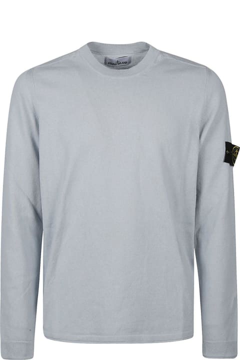 Stone Island for Men Stone Island Compass Patch Crewneck Knitted Jumper