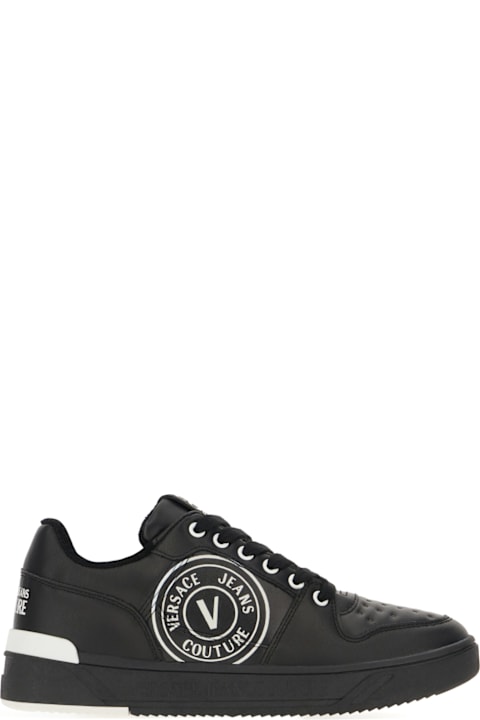 Versace Jeans Couture Sneakers for Men Versace Jeans Couture Black Leather Sneakers