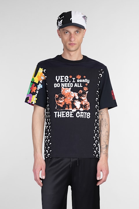 Marine Serre for Men Marine Serre T-shirt In Black Cotton