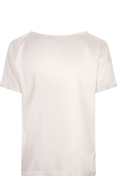 Her Shirt Topwear for Women Her Shirt White Silk T-shirt