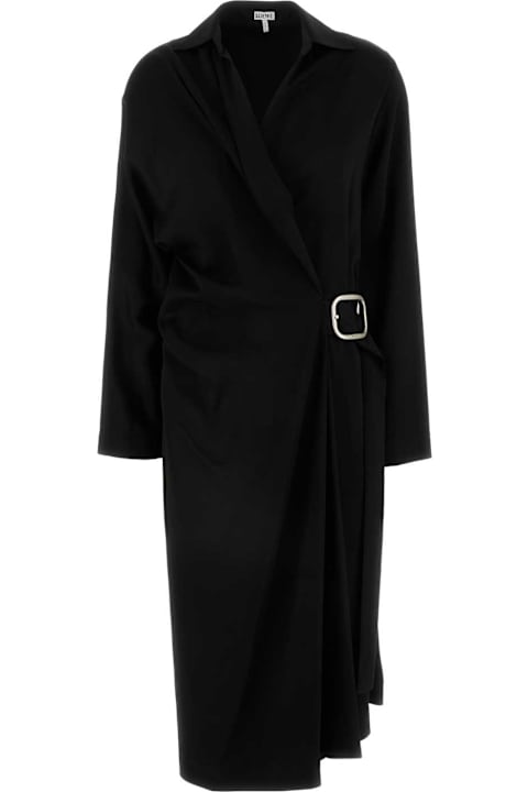 Loewe Coats & Jackets for Women Loewe Black Stretch Cady Dress