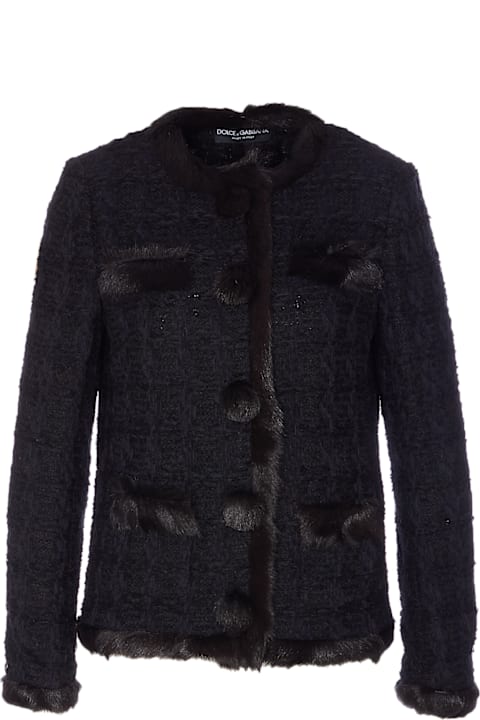Homeware Dolce & Gabbana Single Breasted Tweed Jacket