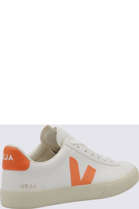Sneakers for Men Veja White And Orange Leather Campo Sneakers
