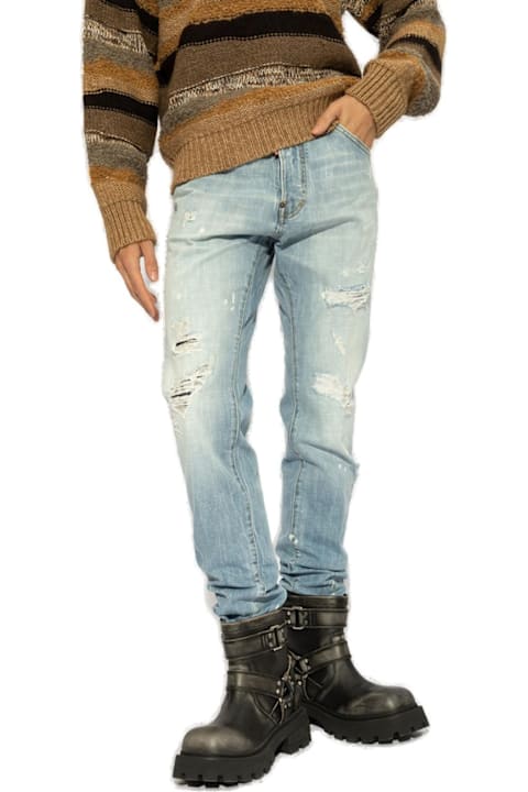 Fashion for Men Dsquared2 Distressed Straight-leg Jeans