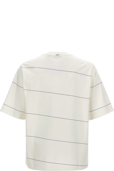 Burberry for Men Burberry Logo Embroidery Striped T-shirt