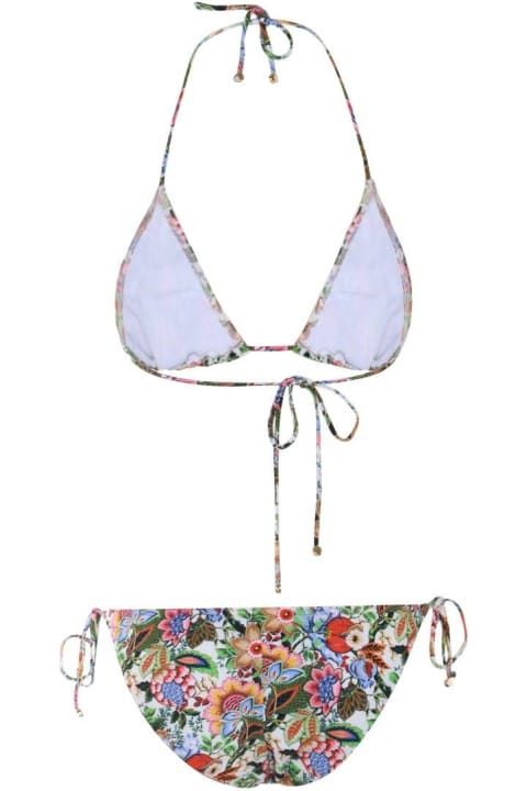 Etro Swimwear for Women Etro Bouquet-inspired Printed Triangle Bikini