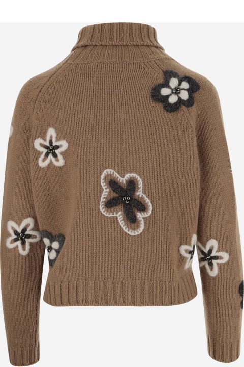 Bruno Manetti Clothing for Women Bruno Manetti Wool Blend Sweater With Flowers